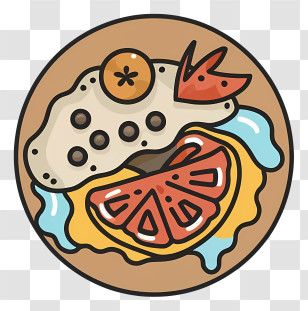 Fried Eggs - Plate Of Mixed Vegetables And Food Transparent PNG