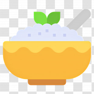 Oats - Rice Bowl With Spoon Transparent PNG