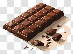 Chocolate Bar - Delicious Dark Chocolate Bar Transparent PNG