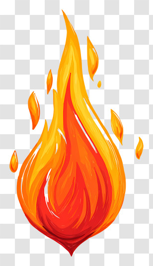 Fire Drip - Bright Flame Illustration Transparent PNG