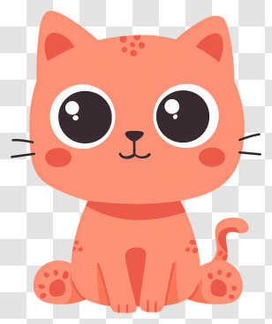 Cat - Cute Cartoon Cat Transparent PNG