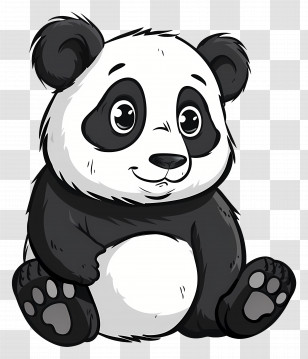 Cartoon Panda - Cute Panda Cartoon Illustration Transparent PNG