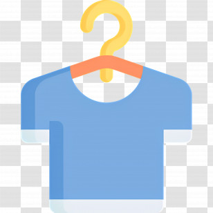 Hanging Cloth - Blue Shirt On Hanger Transparent PNG