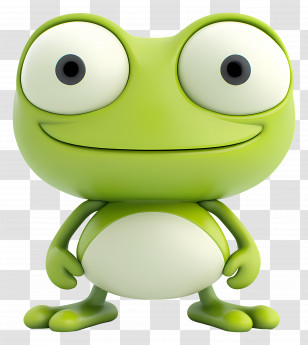 Keroppi - Green Cartoon Frog With Big Eyes Transparent PNG