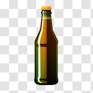 Beer Bottle - Brown Glass Bottle With Cap Transparent PNG
