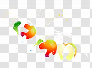 Apple Juice - Heart - Cartoon Painted Red Fruit Transparent PNG