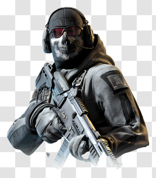 Call Of Duty - Armed Soldier In Tactical Gear And Combat Pose Transparent PNG