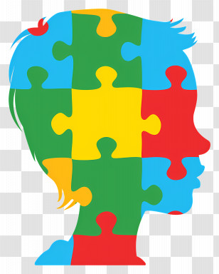 Puzzle Head - Puzzle Head Illustration Transparent PNG
