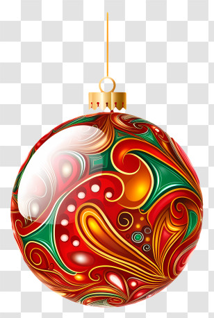 Ornament - Red And Green Christmas Ornament Transparent PNG