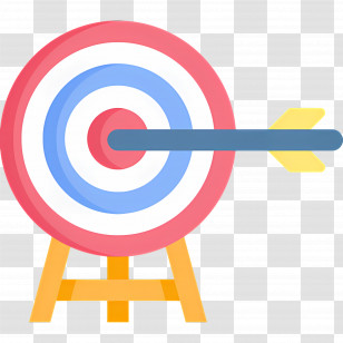 Dart Board - Bullseye Target With Arrow Transparent PNG