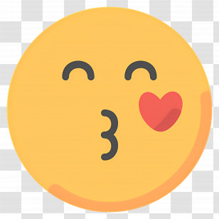 Kiss Emoji - Kissing Emoji With Heart For Love Expression Transparent PNG