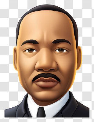 Martin Luther King Jr Day - Cartoon Man Portrait Illustration Transparent PNG