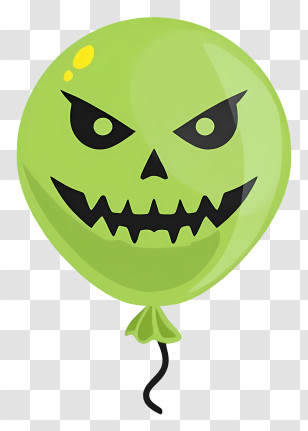 Halloween Balloons - Green Halloween Balloon Transparent PNG