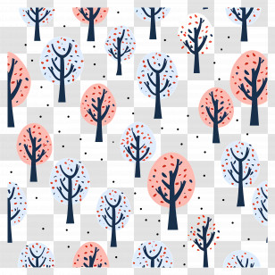 Tree Pattern - Abstract Patterned Trees Transparent PNG