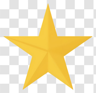 Golden Star - Golden Five-Pointed Star Decoration Transparent PNG