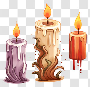 Candle Designs - Colorful Decorative Candles Transparent PNG