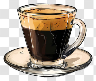 Coffee Cup - Delicious Espresso Coffee Cup Transparent PNG