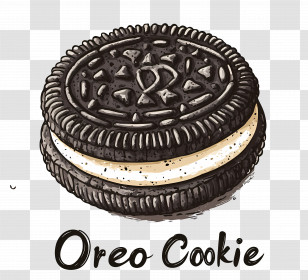 National Oreo Cookie Day - Illustrated Oreo Cookie Transparent PNG