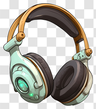 Headphones - Cartoon Style Modern Headphones Transparent PNG