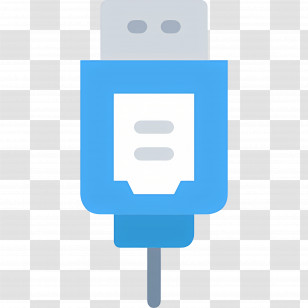 Iphone Cable - Blue USB Cable For Devices Transparent PNG