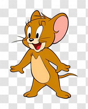 Jerry Mouse - Jerry Cartoon Character In Happy Pose Transparent PNG
