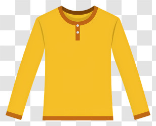 Cloth - Yellow Long Sleeve Shirt Transparent PNG