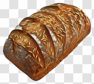 Rye Bread - Sliced Loaf Of Fresh Bread Transparent PNG