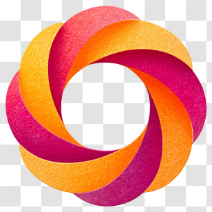 Modern Abstract Logo - Colorful Twisted Swirl Logo Transparent PNG