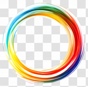 Circle Frame - Colorful Abstract Swirl Ring Design Transparent PNG