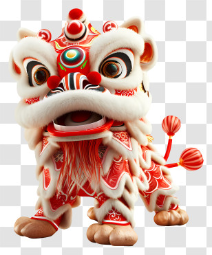 Chinese New Year - Lion Dance Costume Transparent PNG
