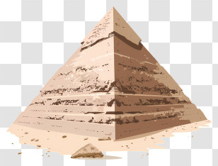 Egypt Pyramid - Egyptian Pyramid In Desert Sandstone Shade Transparent PNG