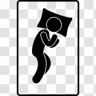 Sleeping Posture - Person Sleeping Minimalist Icon Transparent PNG