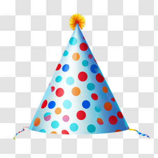 Birthday Hat - Party Hat With Colorful Polka Dots Transparent PNG