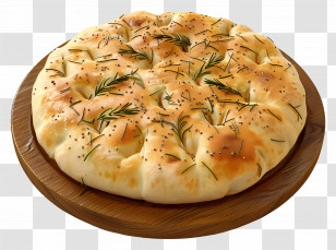 Focaccia Bread - Freshly Baked Focaccia Bread With Rosemary Transparent PNG