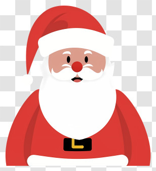 Santa Claus - Simple Cartoon Santa Claus For Christmas Transparent PNG