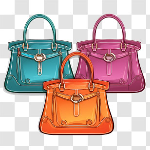 Handbag Day - Trendy And Colorful Handbags Transparent PNG