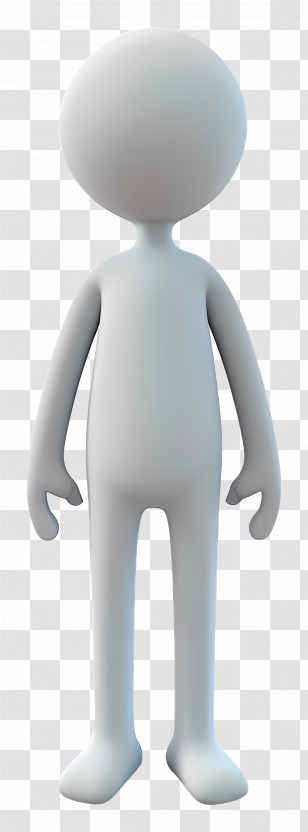 Stick Figure Standing - Minimalist Stick Figure Rendered In Neutral Style Transparent PNG