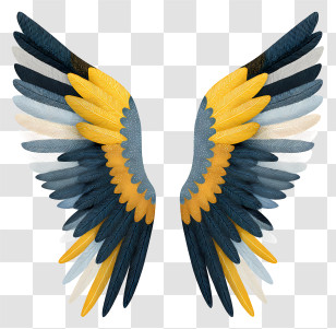 Angel Wings - Colorful Feathered Wings Transparent PNG