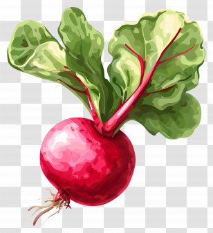 Radish - Realistic Radish Vegetation Illustration Transparent PNG