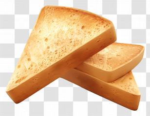 Toasted Bread - Golden Toasted Bread Slices Transparent PNG