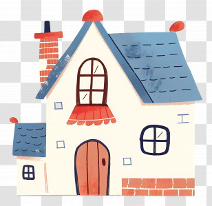 Cute House - Small Cute Doodle House Transparent PNG