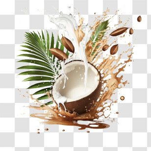 Coconut Splash
 - Refreshing Coconut Milk Splash Transparent PNG