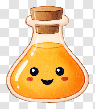 Cartoon Glue - Smiling Chemistry Flask Transparent PNG
