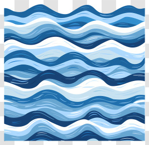 Water Surface - Wavy Blue Pattern Transparent PNG