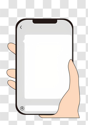 Icon - Smartphone Illustration In Graphic Style Transparent PNG