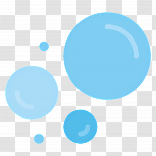 Air Bubbles - Blue Bubbles Abstract Art Transparent PNG