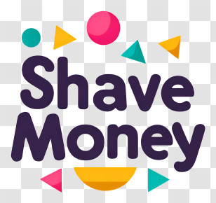 Shave Money - Playful Shave Money Logo Transparent PNG