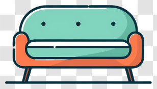 Chair - Modern Sofa Illustration Transparent PNG