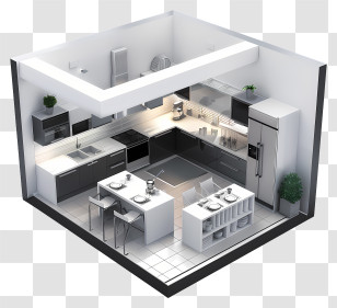 Modern Kitchen - Modern Kitchen Interior Design Transparent PNG