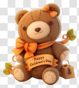 Childrens Day Background - Happy Children's Day Teddy Bear Transparent PNG